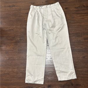 SAVANE KHAKI PLEATED PANTS 38 x 34